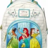 Disney Princess - Tiana, Ariel & Belle Castle 12” Faux Leather Mini Backpack