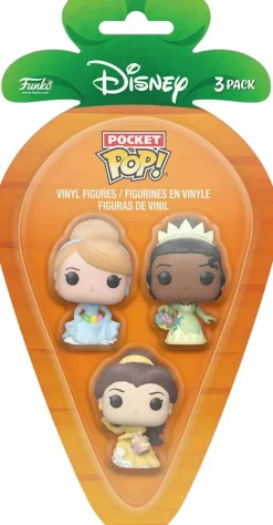 Disney Princess - Tiana, Belle & Cinderella Pocket Pop! 3-Pack