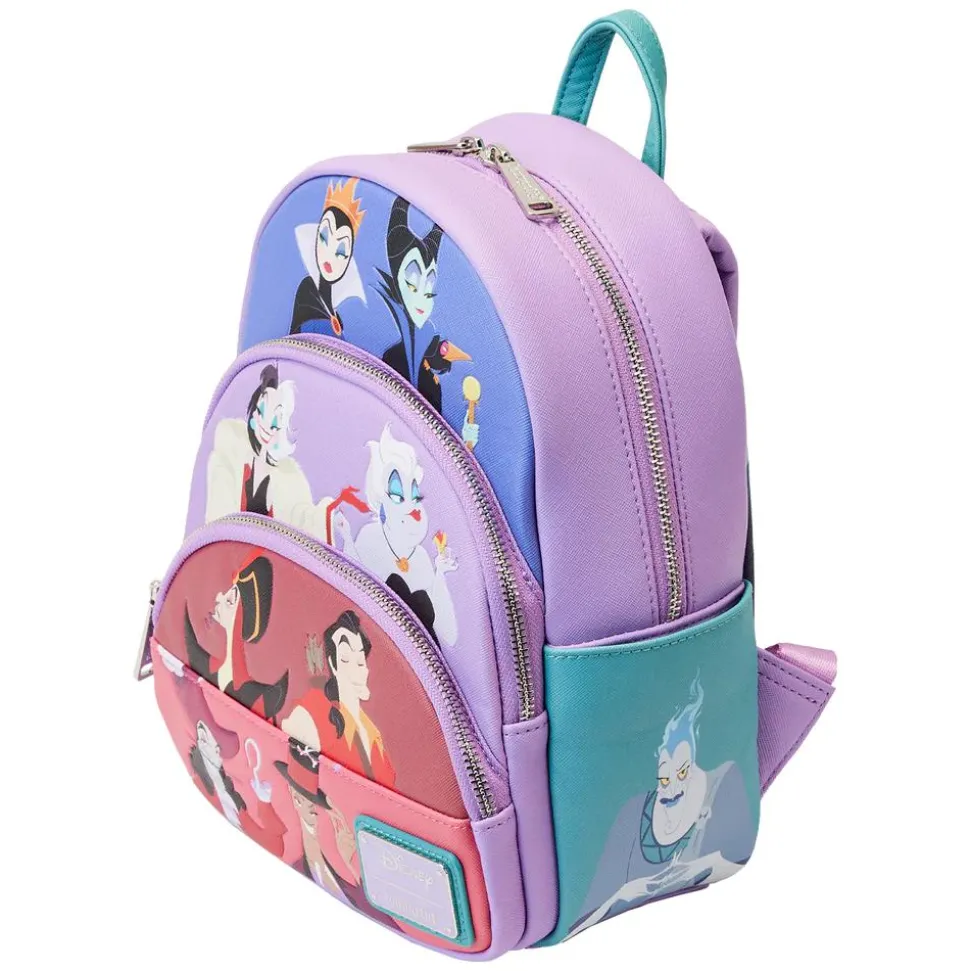 Disney Villains - Color Block 10” Faux Leather Mini Backpack