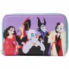 Disney Villains - Color Block 4” Faux Leather Zip-Around Wallet