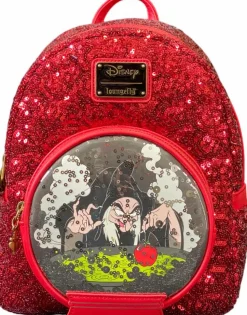 Disney Villains - Evil Queen Snow Globe 10" Faux Leather Mini Backpack