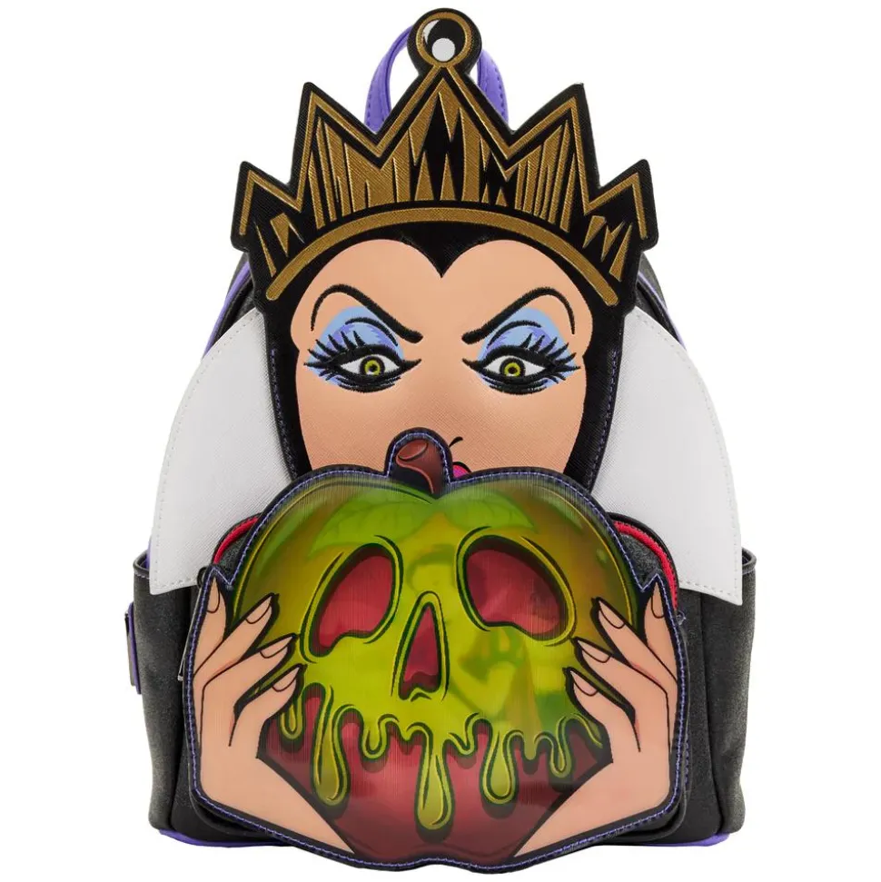 Disney Villains - Evil Queen Scene Lenticular Apple 10” Faux Leather Mini Backpack