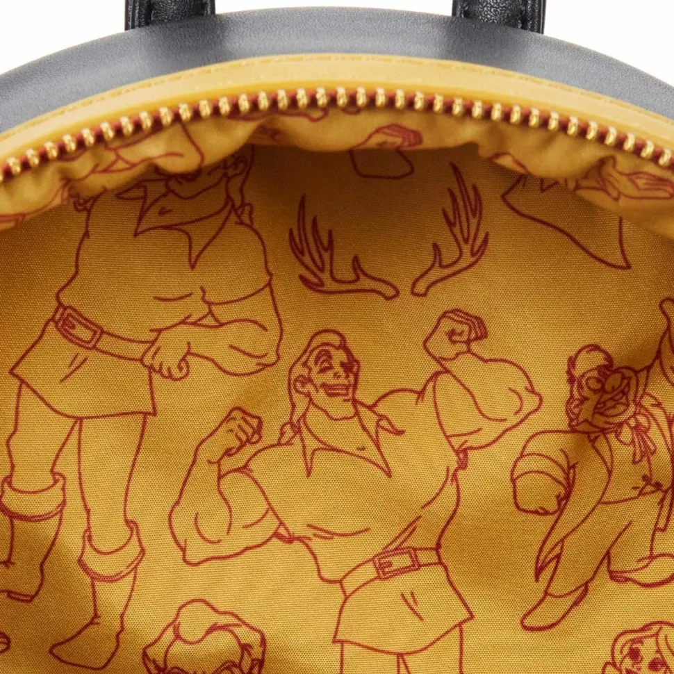 Disney Villains - Gaston Scene Lenticular & Glow in the Dark 10” Faux Leather Mini Backpack