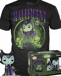 Disney Villains - Maleficent Diamond Glitter Pop! Vinyl Figure & T-Shirt Box Set