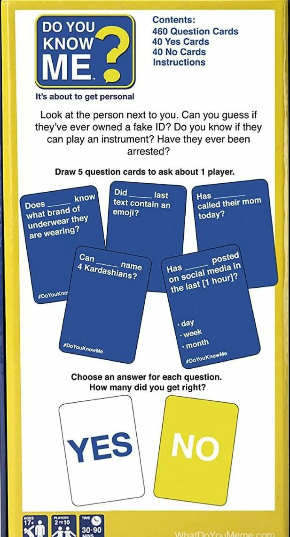 Do You Know Me? - Card Game