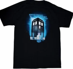 Doctor Who - "Knock Knock" Male Black T-Shirt