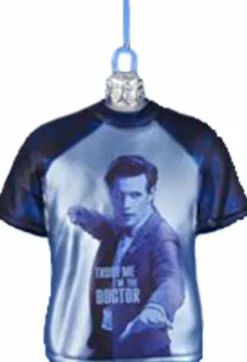 Doctor Who - T-Shirt Shape 3.5" Glass Christmas Ornament