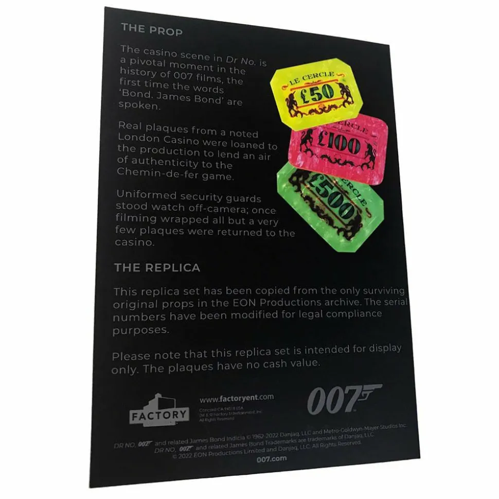 Dr. No - Casino Plaques 1:1 Scale Life-Size Prop Replica