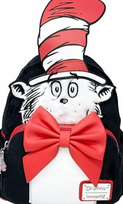 Dr. Seuss - Cat in the Hat Cosplay 10" Faux Leather Mini Backpack