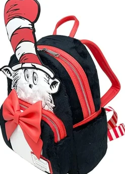 Dr. Seuss - Cat in the Hat Cosplay 10" Faux Leather Mini Backpack