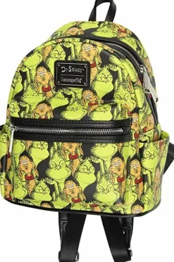 Dr. Seuss - The Grinch & Max Collage 10” Faux Leather Mini Backpack