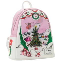 Dr. Seuss - The Grinch Lenticular Scene 10” Faux Leather Mini Backpack