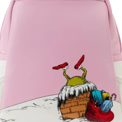 Dr. Seuss - The Grinch Lenticular Scene 10” Faux Leather Mini Backpack