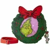 Dr. Seuss - The Grinch Wreath Lenticular 9" Faux Leather Crossbody Bag