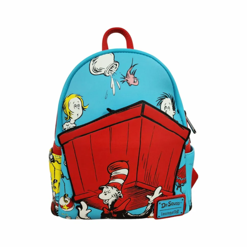 Dr. Seuss - Thing One & Thing Two Box 10" Faux Leather Mini Backpack