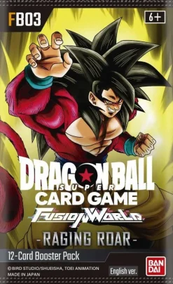 Dragon Ball Super - Card Game Fusion World Raging Roar Booster Pack (12 Cards)