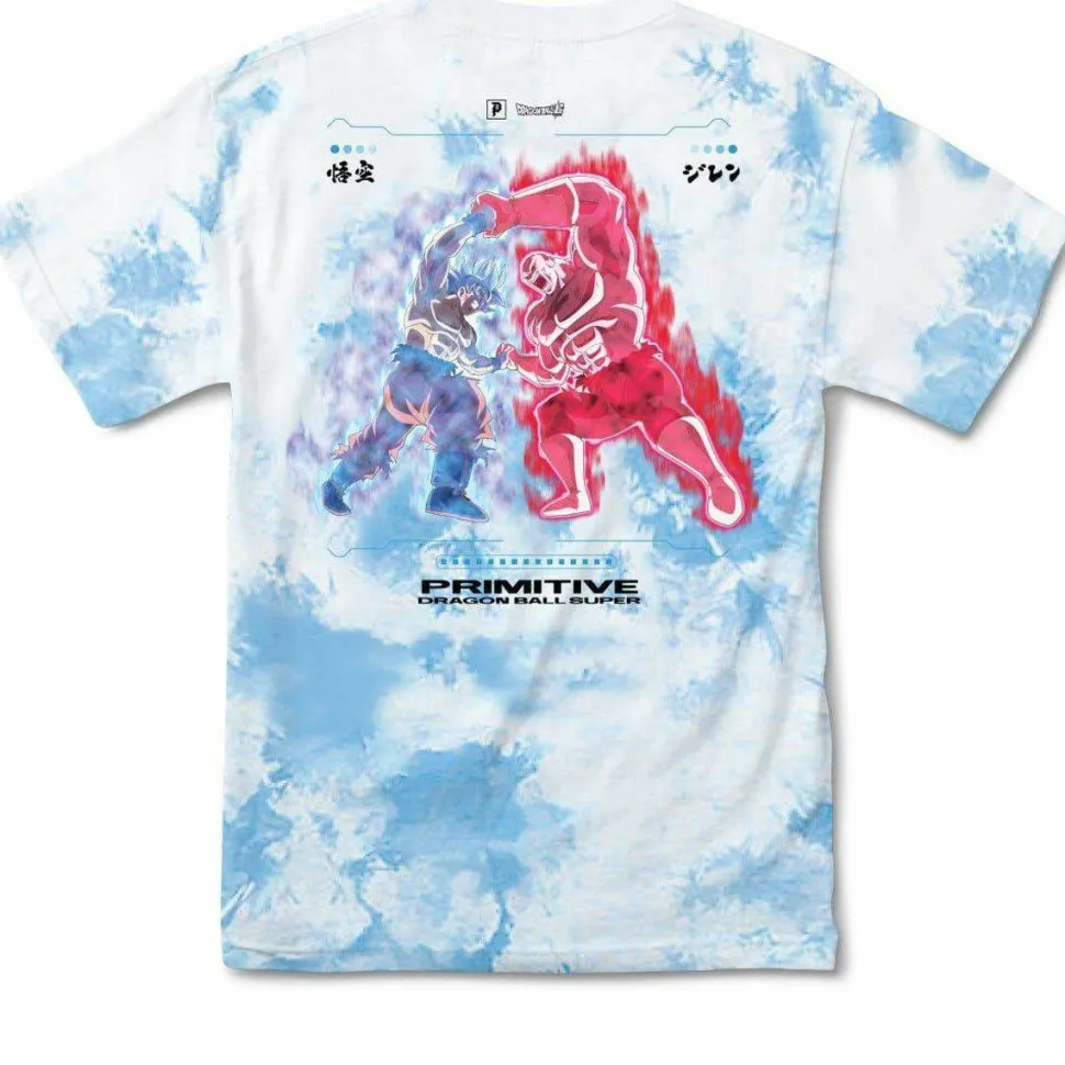 Dragon Ball Super - DBS x Primitive Goku vs. Jiren Survival Washed Light Blue T-Shirt