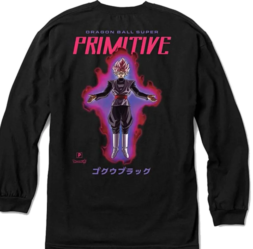 Dragon Ball Super - DBS x Primitive Black Rose Goku Black Long-Sleeve T-Shirt