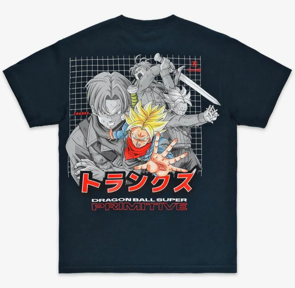 Dragon Ball Super - DBS x Primitive Trunks Phases Navy T-Shirt