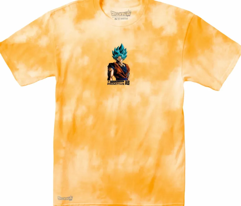 Dragon Ball Super - DBS x Primitive Shadow Goku Washed Orange T-Shirt
