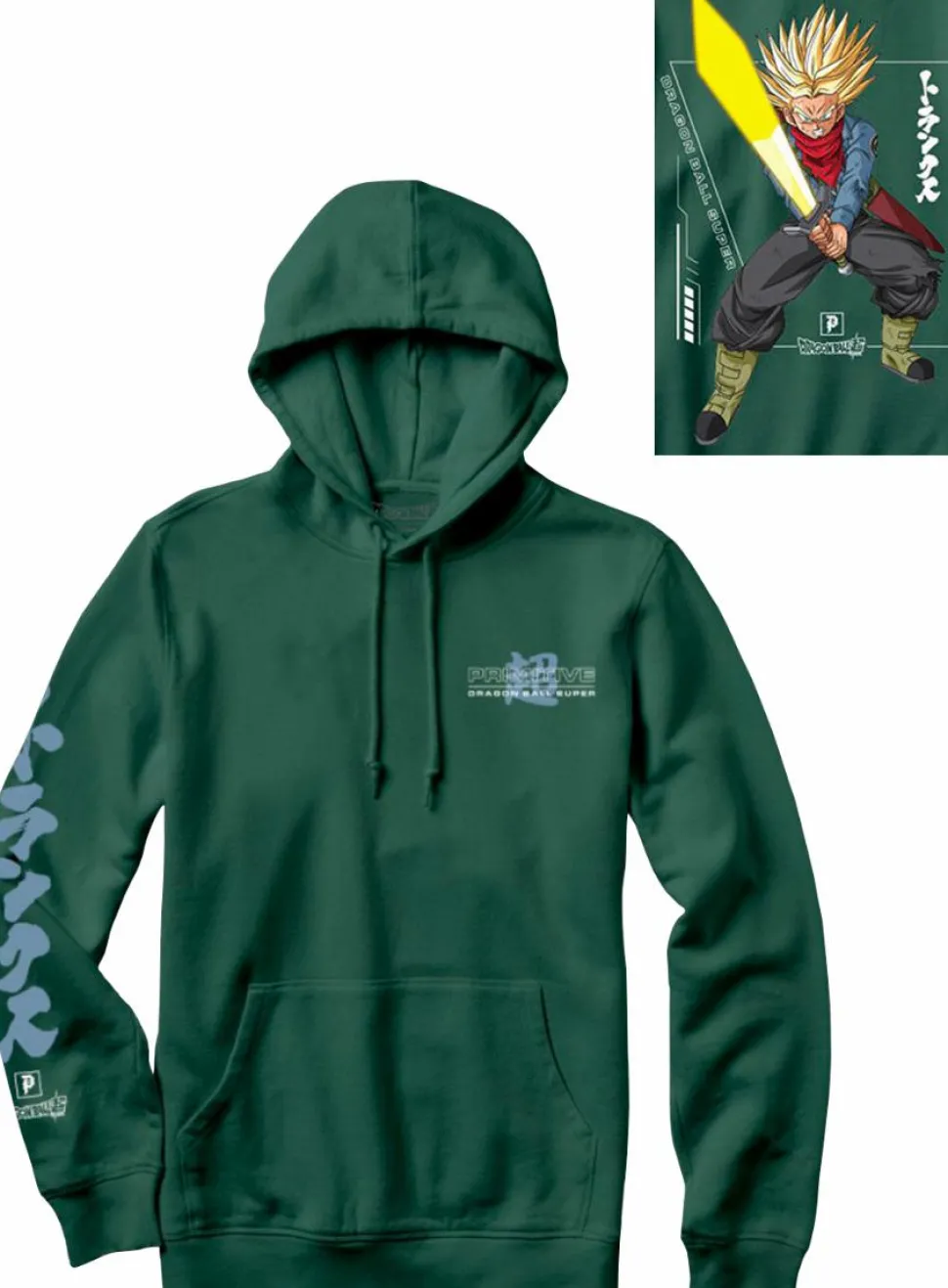 Dragon Ball Super - DBS x Primitive Trunks Victory Green Sweatshirt Hoodie