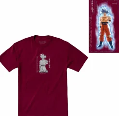 Dragon Ball Super - DBS x Primitive Goku Ultra Instinct Burgandy T-Shirt