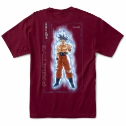 Dragon Ball Super - DBS x Primitive Goku Ultra Instinct Burgandy T-Shirt