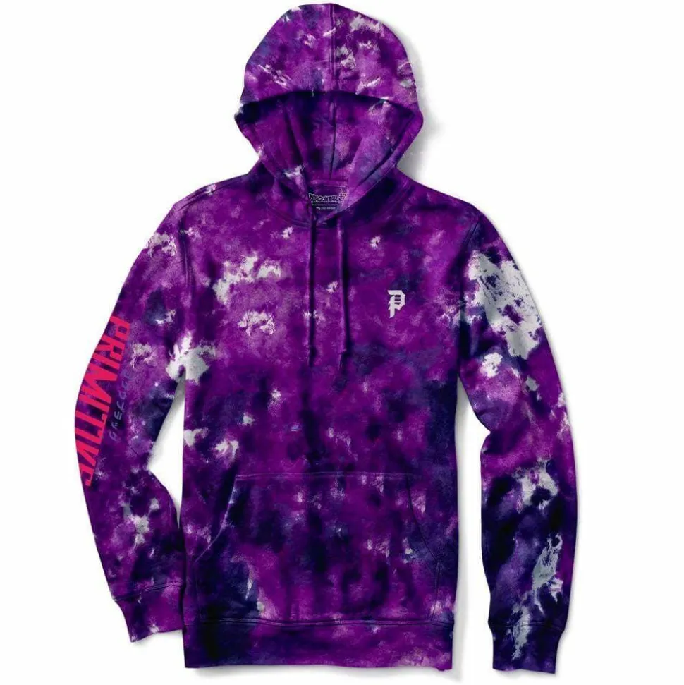 Dragon Ball Super - Dragon Ball x Primitive Goku Black Rose Washed Purple Sweatshirt Hoodie