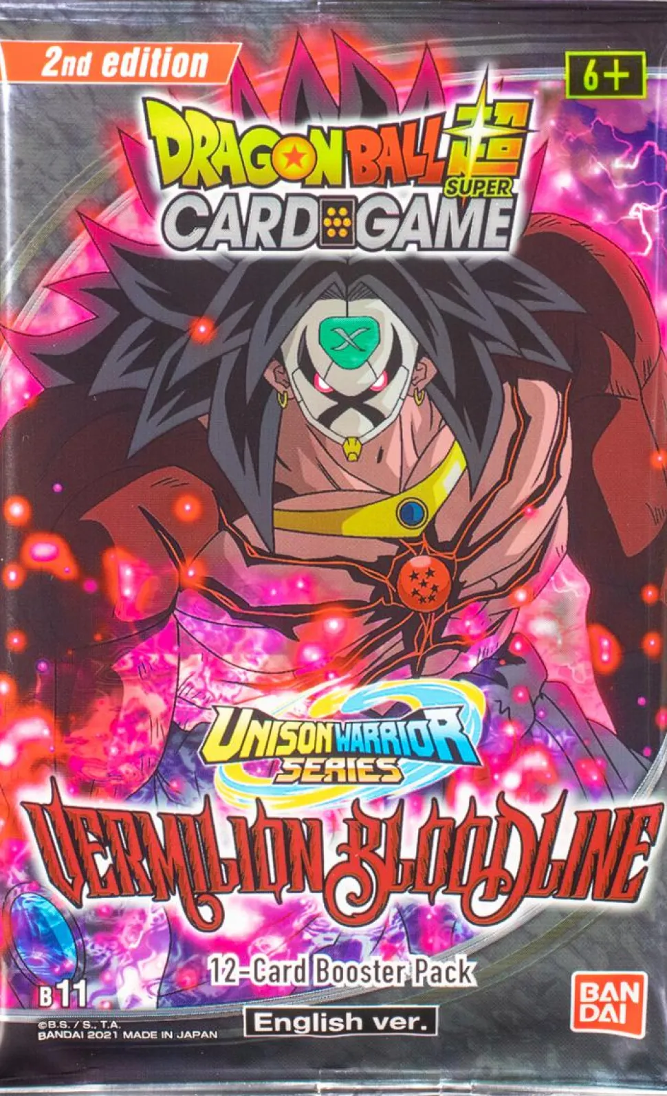 Dragon Ball Super - Vermilion Bloodline Card Game 2nd Edition Booster Pack (12 Cards)