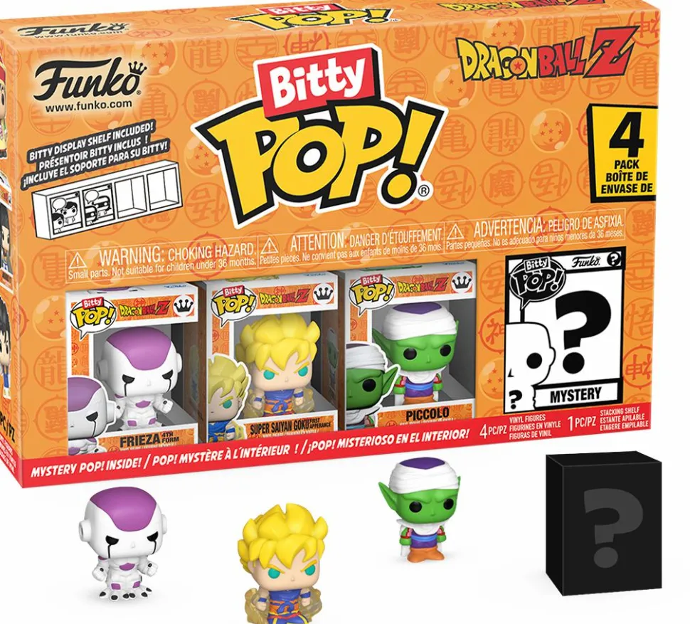 Dragon Ball Z - Frieza, Super Saiyan Goku, Piccolo & Mystery Bitty Pop! Vinyl Figure 4-Pack