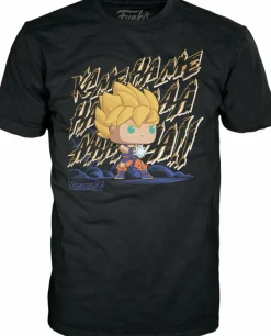 Dragon Ball Z - Super Saiyan Goku Kamehameha Pop! Tees Unisex Black T-Shirt