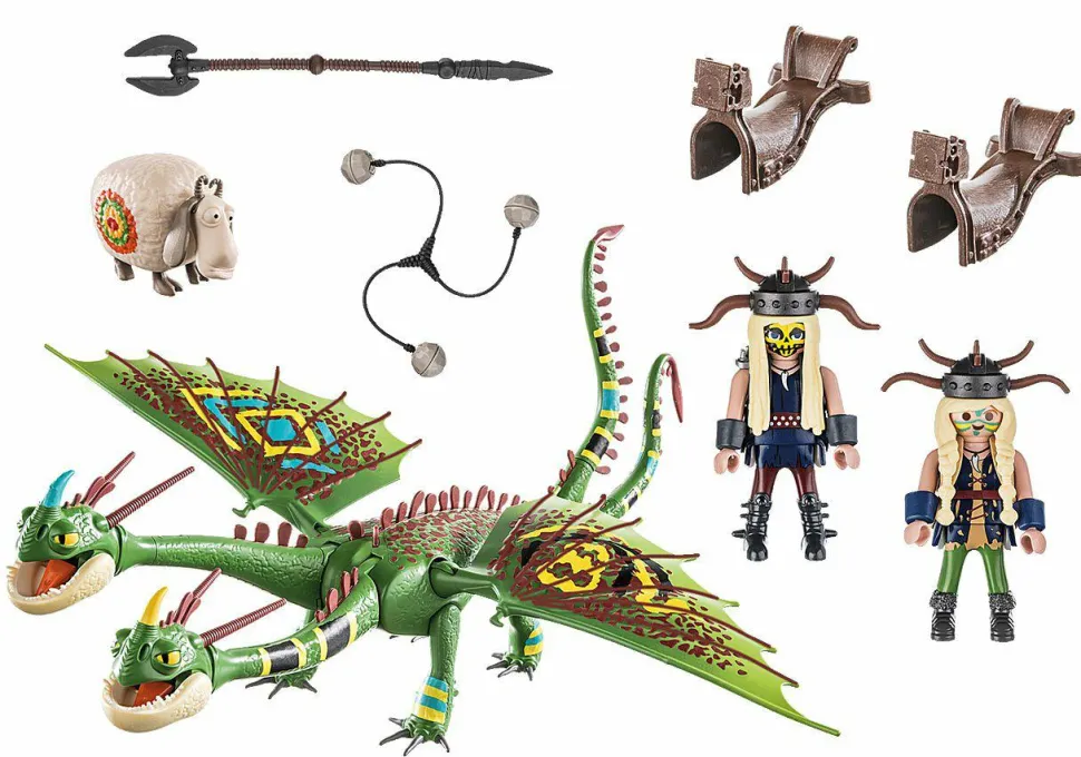 Dragons - Dragon Racing: Ruffnut and Tuffnut with Barf and Belch Playmobil Playset (70730)