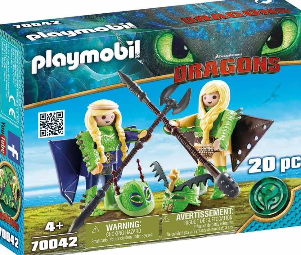 Dragons - Playmobil Ruffnut and Tuffnut with Flight Suit Figure 2-Pack (70042)