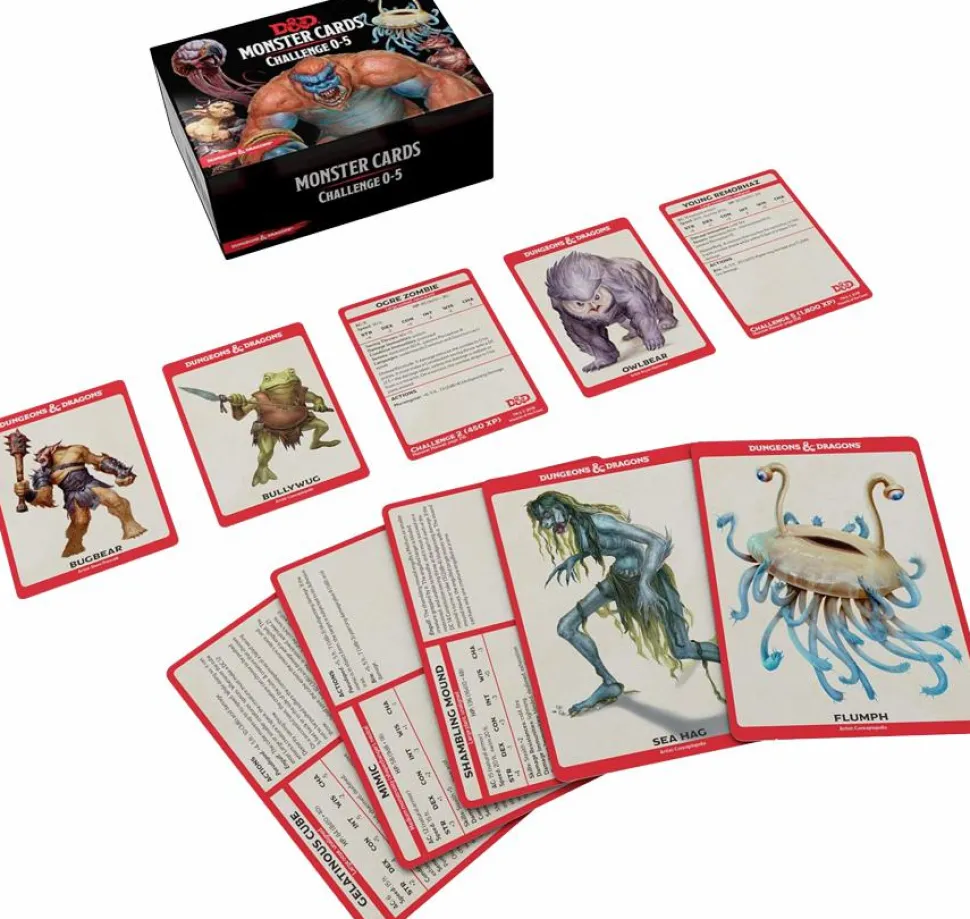 Dungeon & Dragons - Challenge Rating 0-5 Monster Spellbook Cards
