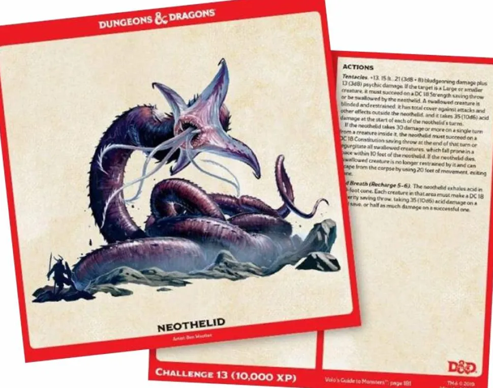 Dungeon & Dragons - Epic Monster Spellbook Cards