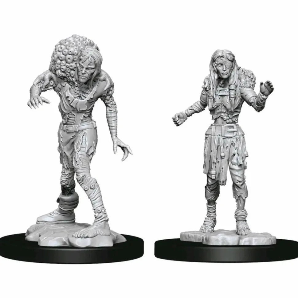 Dungeons & Dragons - Nolzur’s Marvelous Unpainted Minis: Drowned Assassin & Drowned Ascetic Miniature Figure 2-Pack