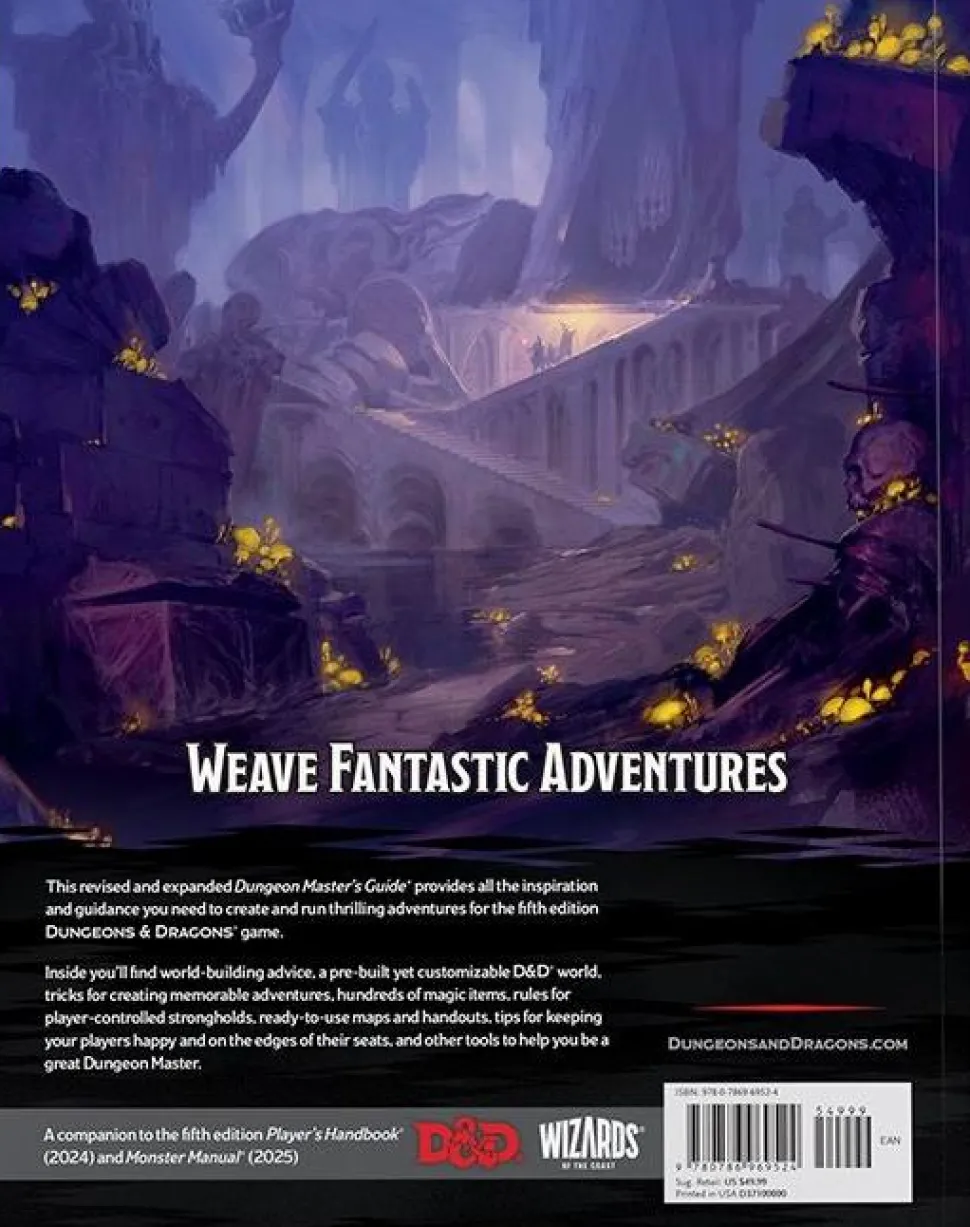Dungeons & Dragons - Roleplaying Game Dungeon Master's Guide 2024 Edition Hardcover Book