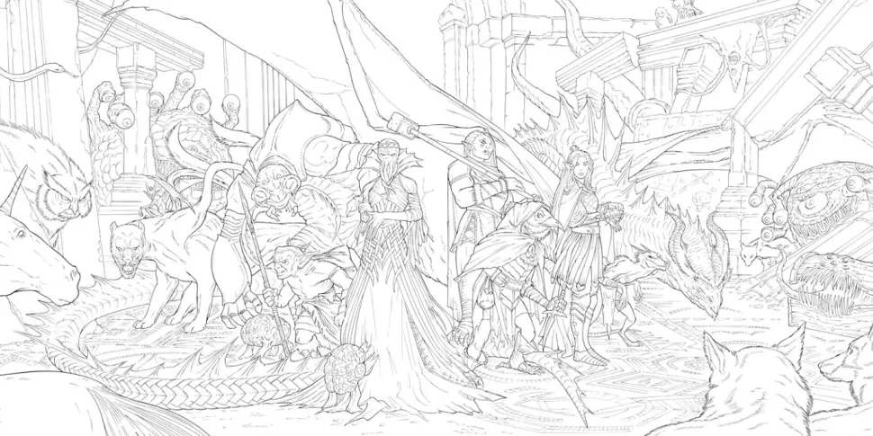 Dungeons & Dragons - The Dungeons & Dragons Colouring Book Paperback Book