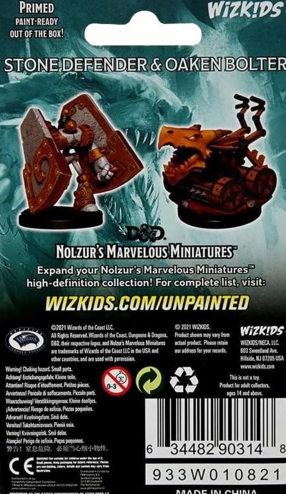 Dungeons & Dragons - Unpainted Stone Defender & Oaken Bolter Miniatures