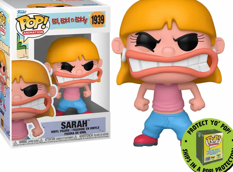 Ed, Edd n Eddy - Sarah Pop! Vinyl Figure in Acrylic Pop! Protector (Popcultcha Exclusive)