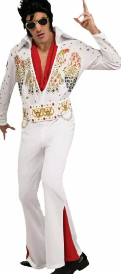 Elvis Presley - Elvis Presley White Jumpsuit Deluxe Adult Costume