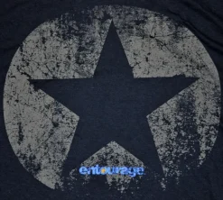 Entourage - Star Navy Female Distressed T-Shirt