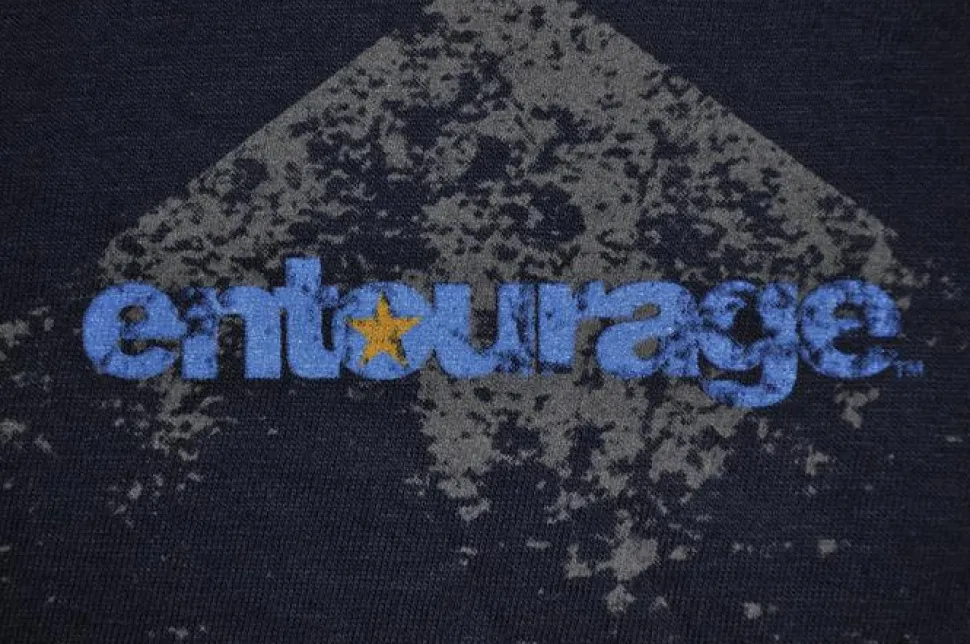 Entourage - Star Navy Female Distressed T-Shirt