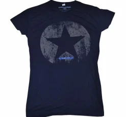 Entourage - Star Navy Female Distressed T-Shirt