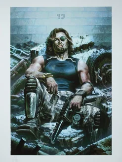 Escape from New York - Snake Plissken Premium Art Print by Fabian Schlaga