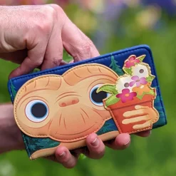 E.T. The Extra-Terrestrial - Flower Pot 4” Faux Leather Flap Wallet