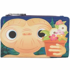 E.T. The Extra-Terrestrial - Flower Pot 4” Faux Leather Flap Wallet