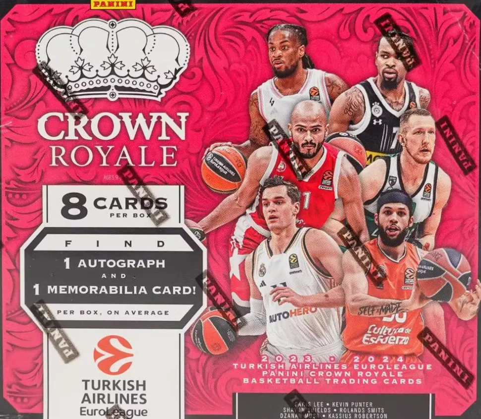 Euroleague Basketball - 2024 Panini Euroleague Crown Royale Trading Cards Hobby Box (Display of 1)