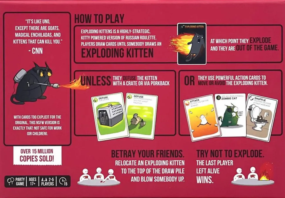Exploding Kittens - NSFW Edition Card Game
