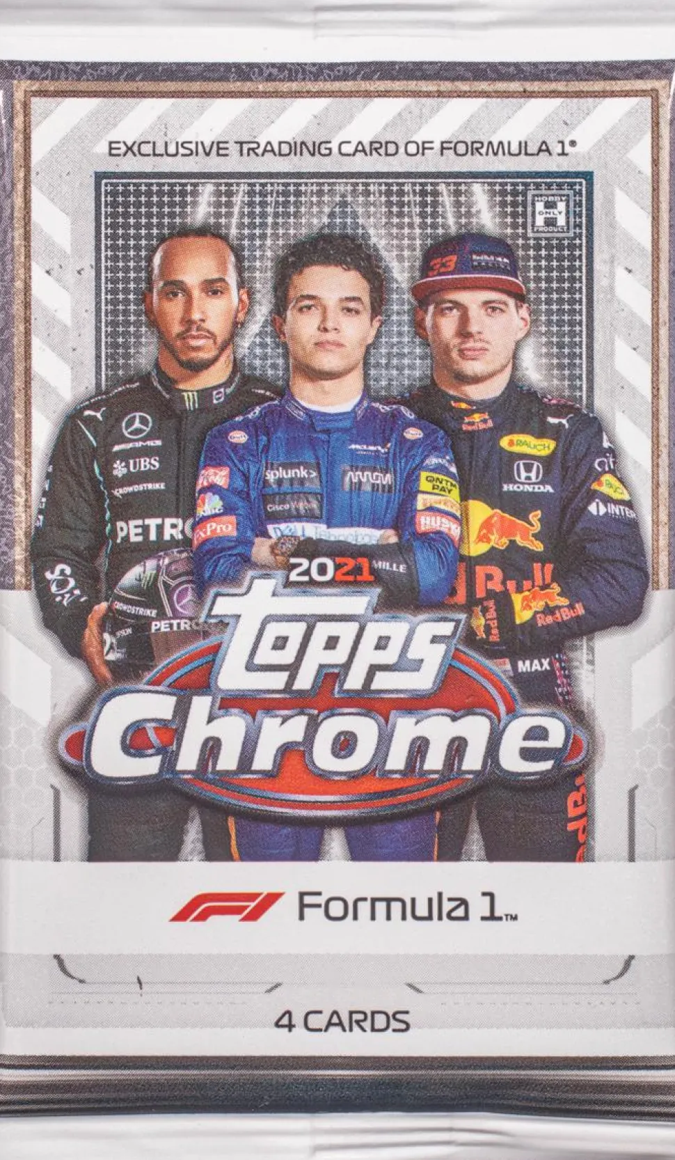 F1: Formula 1 - 2021 Topps Chrome Trading Cards Hobby Pack (4 Cards)
